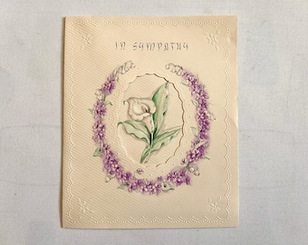 Su elección NOS vintage tarjeta de simpatía flores funeral pérdida falleció muerte Efeméride ser querido