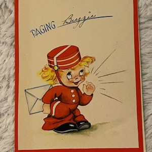 Sua escolha entre um cartão de aniversário vintage ou convite Ephemera Kitsch MCM Crafting Dog Bluebirds Humor