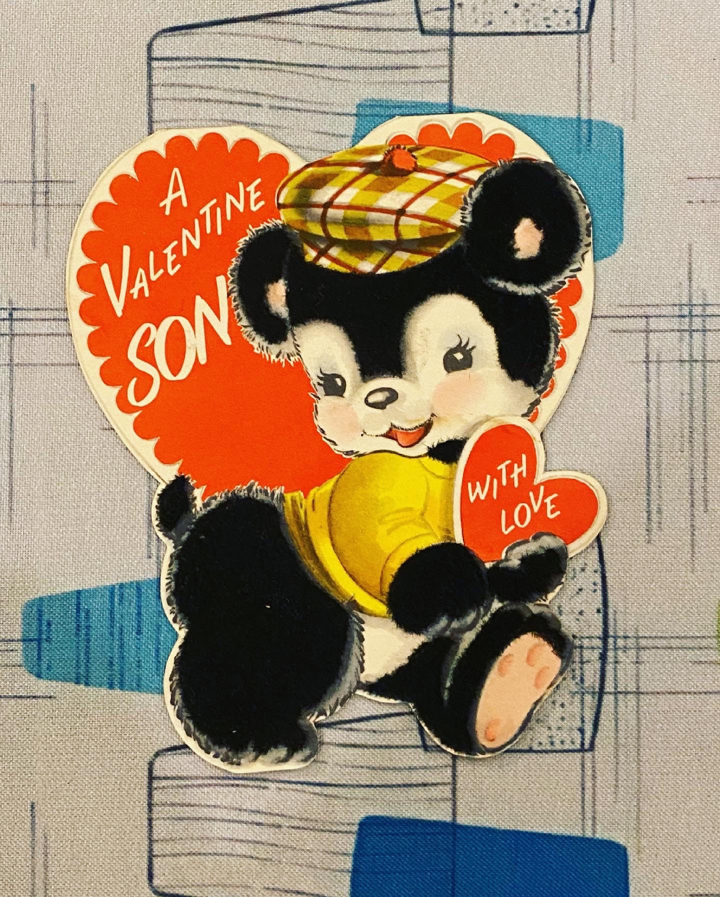 Your Choice of a Vintage Valentines Day Card Kitsch Ephemera Valentine Son  Anthropomorphic Cowboy Squirrel Elephant Bear 
