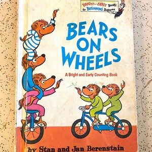 Vintage Buch 1969 Bären auf Rädern von Stan und Jan Bearenstain