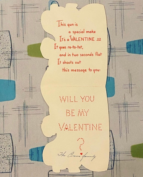 Your Choice of a Vintage Valentines Day Card Kitsch Ephemera Valentine Son  Anthropomorphic Cowboy Squirrel Elephant Bear 
