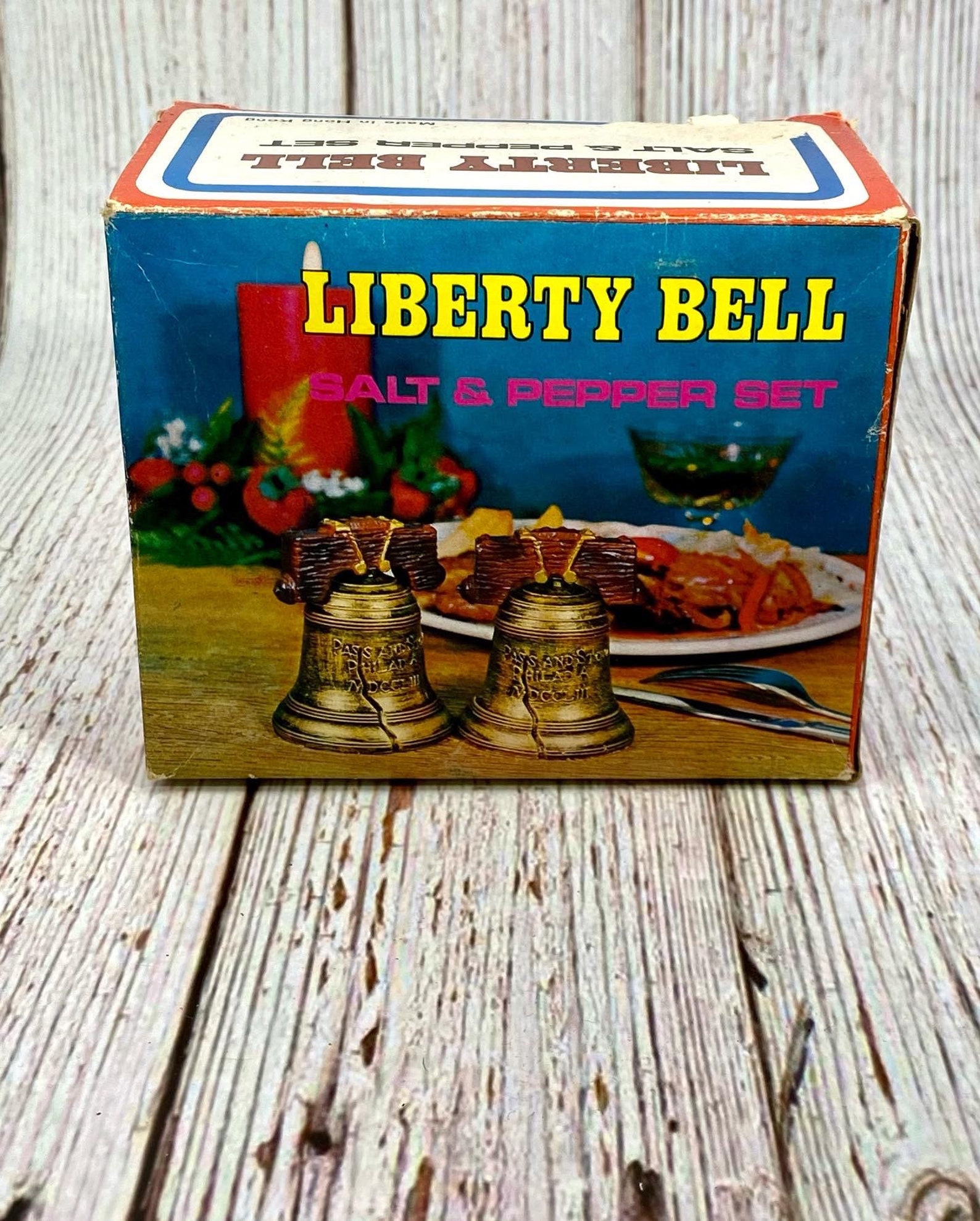Buy Vintage Plastic Liberty Bell Salt and Pepper Shakers With Box