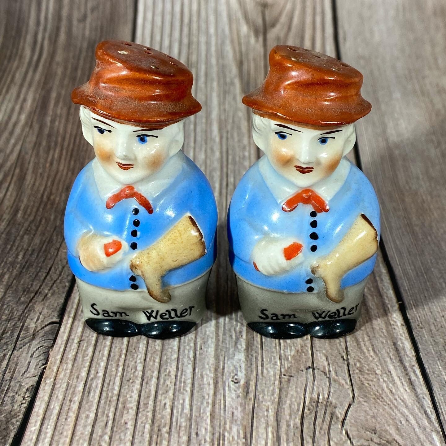 Vintage Sam Weller Salt and Pepper Shakers Czechoslovakia Charles