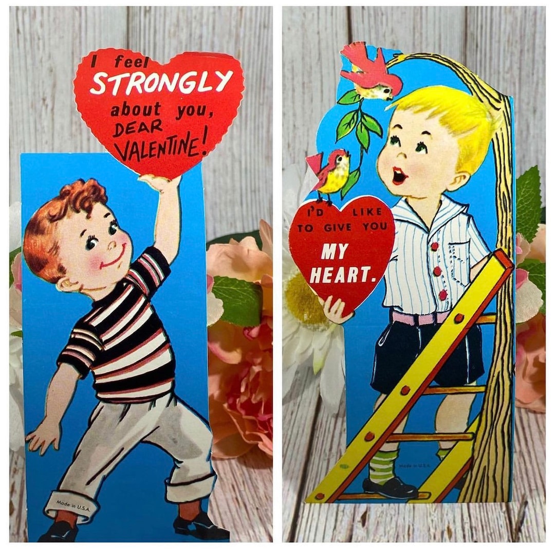 Your Choice of a Vintage Valentine Valentine's Day Card Paper