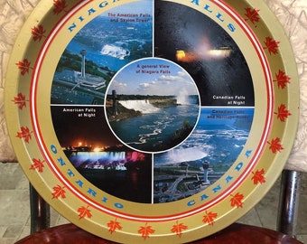 Souvenir Niagara Falls Ontario Canada tin tray