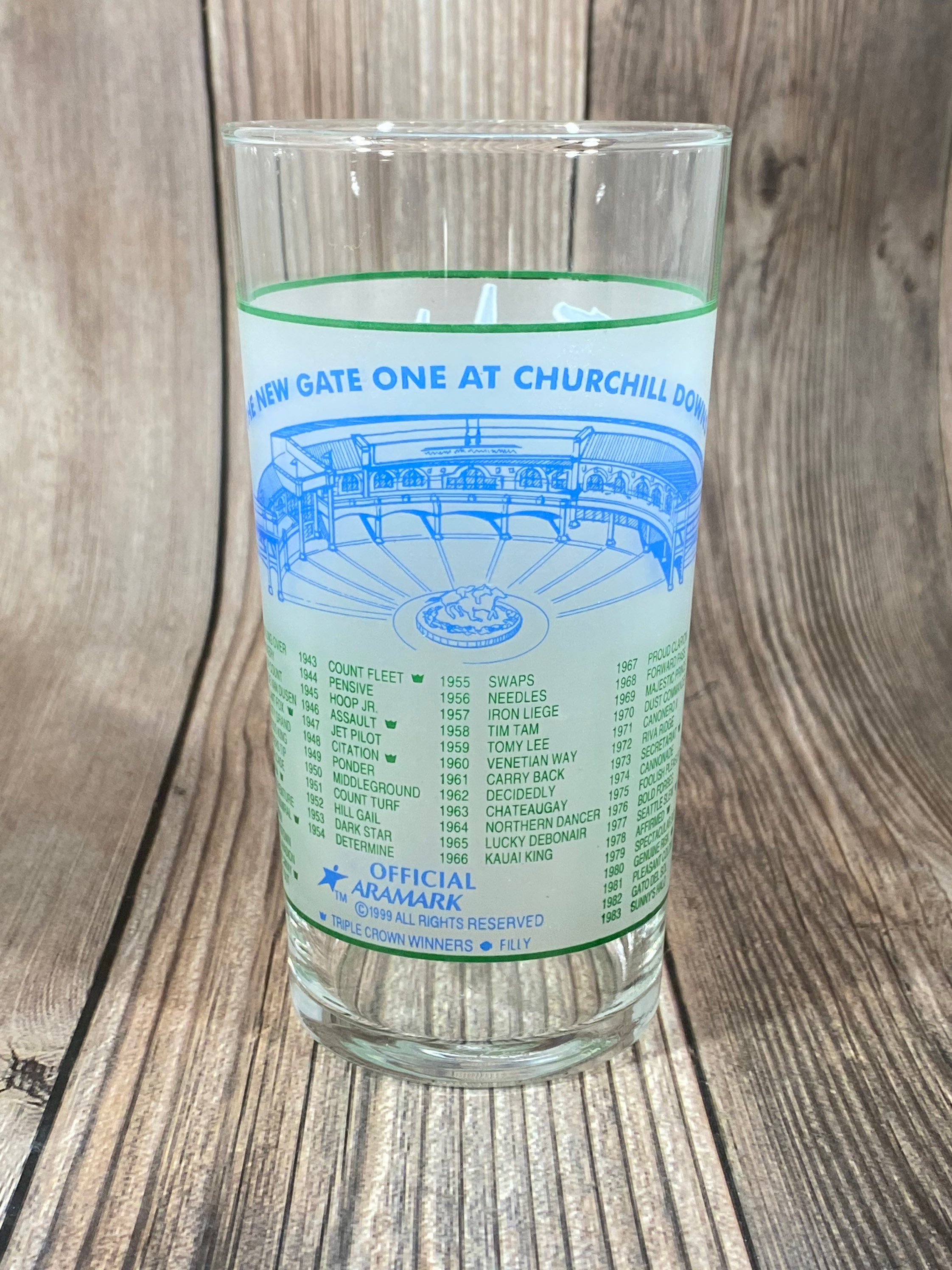 2000 Kentucky Derby Frosted Souvenir Glass Etsy