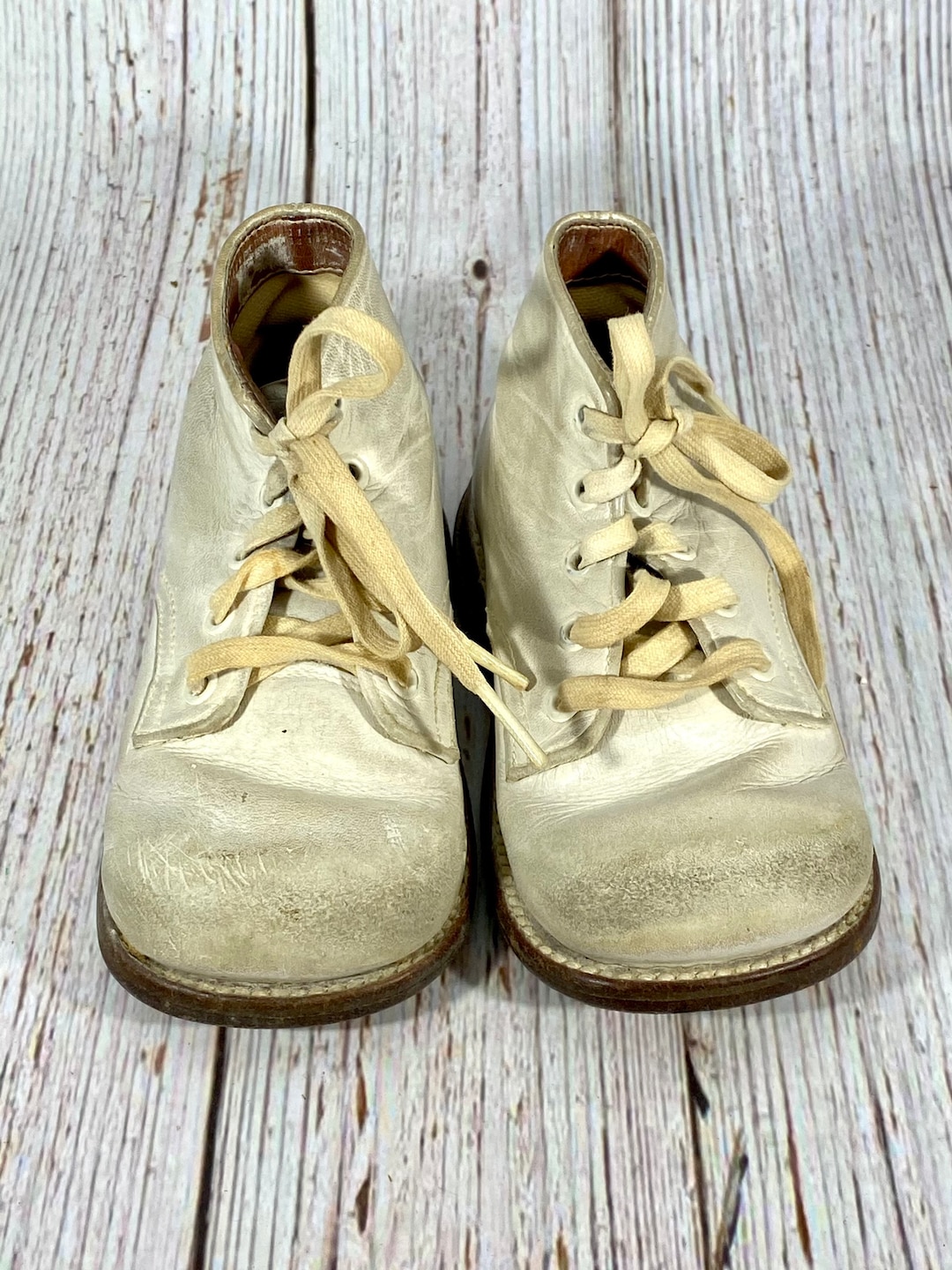 Antique Vintage Baby Shoes White Leather 1940s 1950s - Etsy