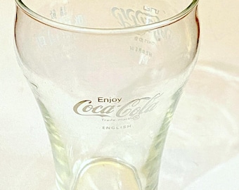 Vintage Coca Cola Glas met 5 verschillende talen Engels Japans Hebreeuws Chinees Arabisch Cola Taps toelopende Pop Soda