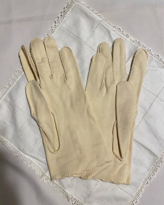 Vintage Off White Dress Gloves - image 2