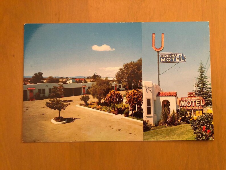 Vintage Unzelman Motel postcard