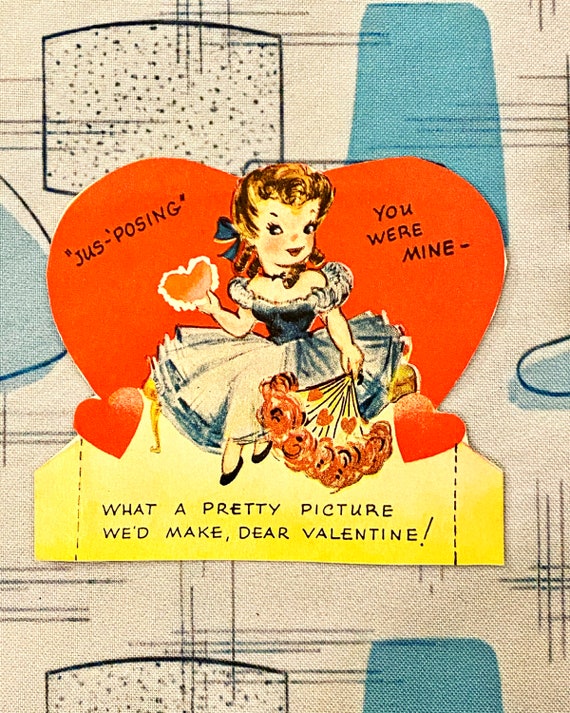 Your Choice of a Vintage Valentines Day Card Kitsch Ephemera