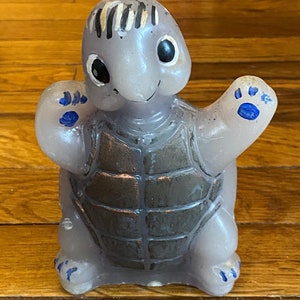 Vintage Decorative Tortoise Candle Turtle Anthropomorphic Kitsch