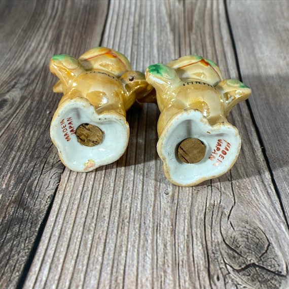 Vintage Bonzo Lusterware Salt and Pepper Shakers I'm Salt I'm