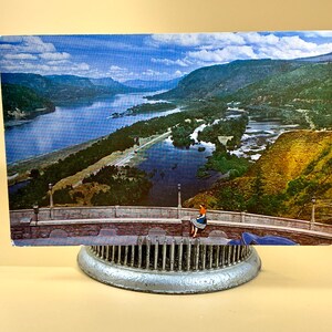 Jahrgang Oregon Columbia River Souvenir Postkarte Ansicht von Crown Point Junk Journal Ephemera