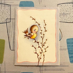 Your Choice of a Vintage New Baby Card Welcome Congrats Congratulations Ephemera Kitsch Anthropomorphic Bluebird Cat Teddy Bear