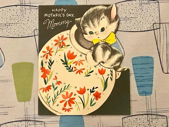 マザーキャット（非売品）&DVD Your Choice Vintage 1950s Mother's Day Card Kitsch MCM