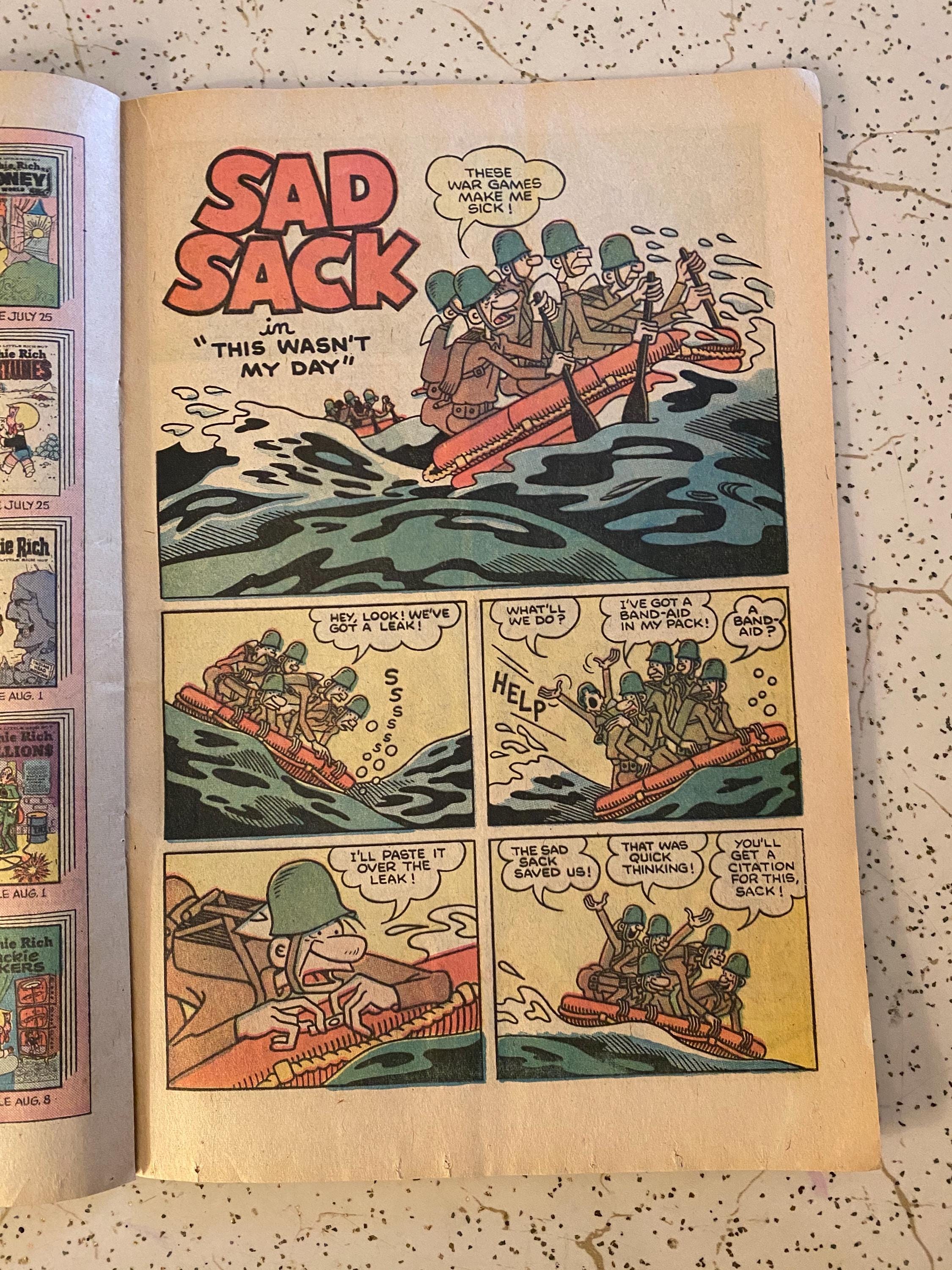 Vintage Sad Sack and the Sarge Comic Book Harvey Comics Issue #109