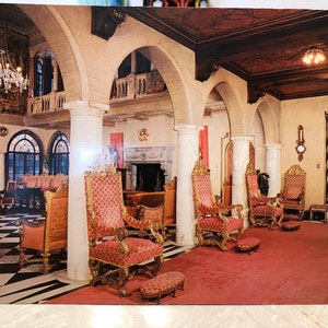Vintage Souvenir Postkarte der John Ringling Residence Sarasota, Florida Junk Journal Ephemera
