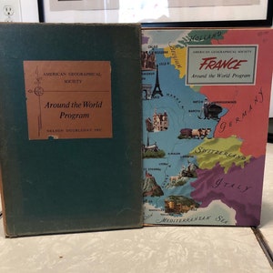 Vintage amerikanische geographische Gesellschaft rund um die Welt Set von sechs Reisebücher Nelson Doubleday