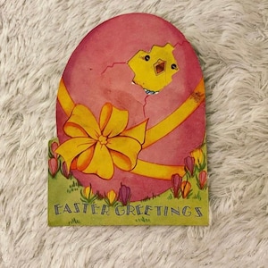 Deine Wahl einer Vintage Osterkarte Frau Sohn Anthropomorphic Küken Baseball Ephemera Grüße Hase Kitsch