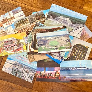 Viele Vintage Souvenir Postkarten Junk Journal Ephemera Papier Grüße aus Wunsch Sie waren hier