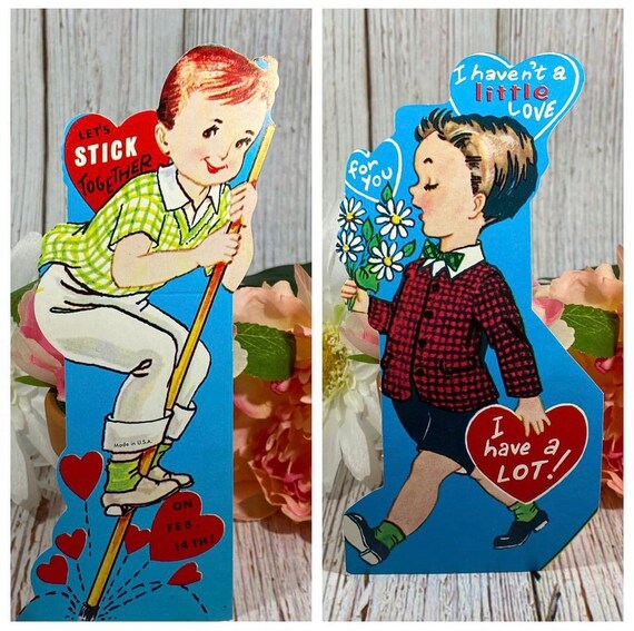 Your Choice of a Vintage Valentine Valentine's Day Card Paper