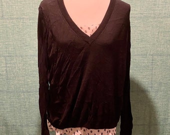 Torrid Size 0 Layered Black Sweater and Skull Cami