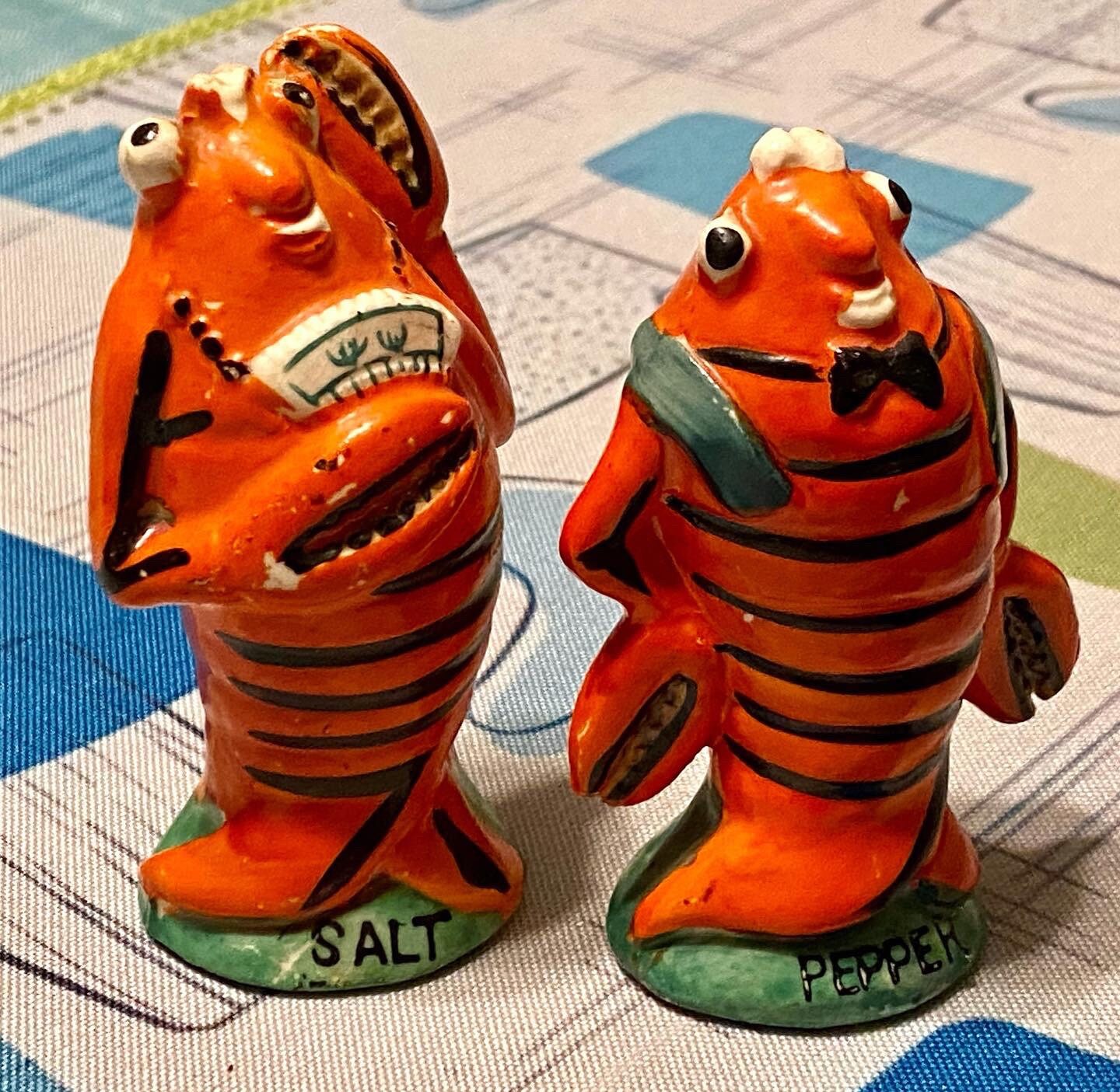 Vintage Anthropomorphic Lobster Salt and Pepper Shakers Kitsch Etsy