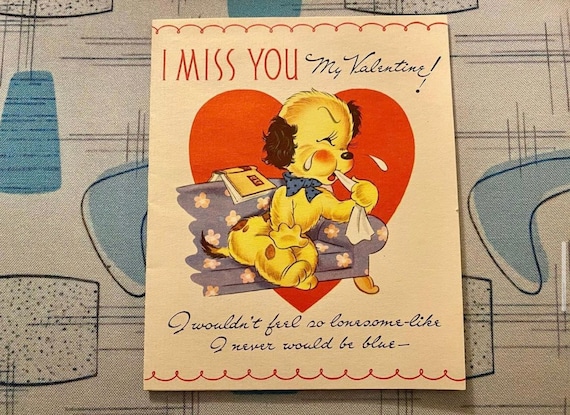 Your Choice of a Vintage Valentines Day Card Kitsch Ephemera