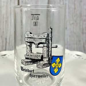 Vintage Weindorf Horrweiler Souvenir Shot Glass Wine Village Museum Germany