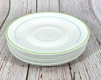 Set of 8 Corelle Pastel Bouquet Coupe Saucer Plates