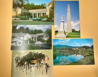 Lote de Vintage Vermont souvenir postales efímeras de chatarra
