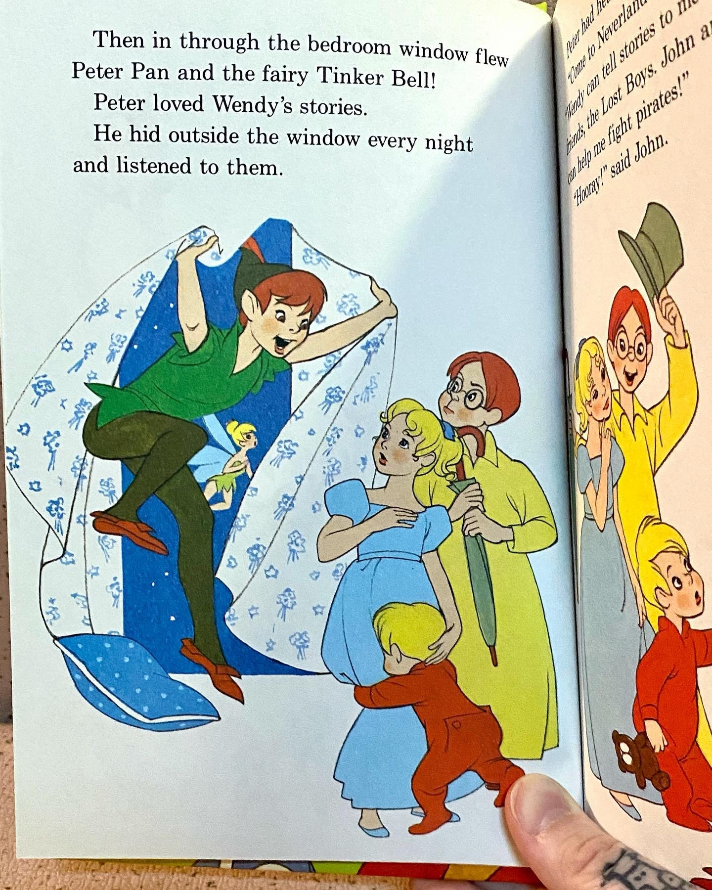 ヴィンテージディズニーブック 1981 ピーターパンとウェンディ 読書の