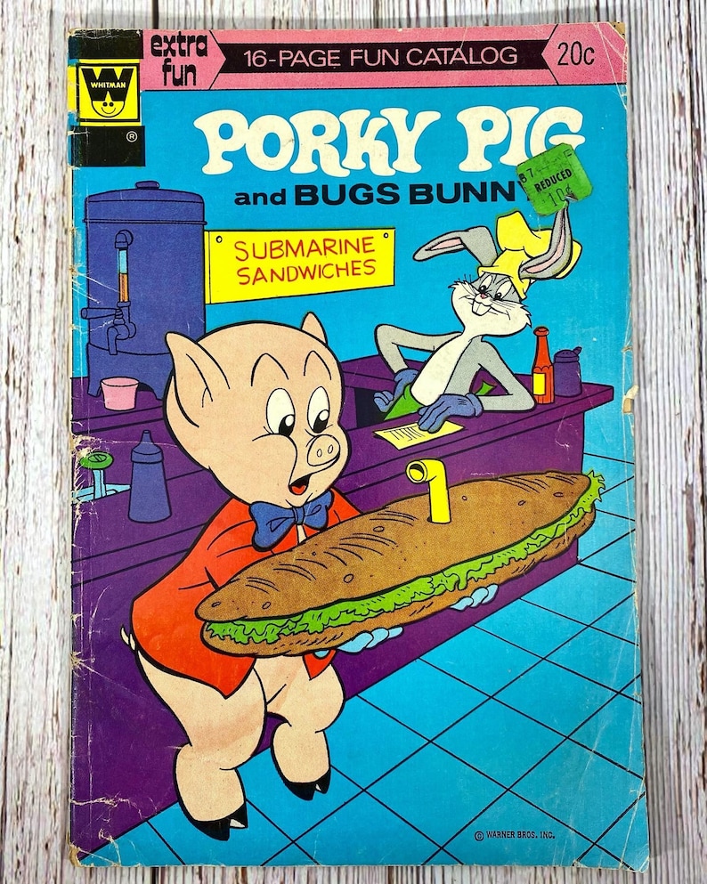 Vintage Comic Book 1973 Porky Pig and Bugs Bunny Number 51 Subma Vintage Comic Book 1973 Porky Pig and Bugs Bunny Number 51 Subma