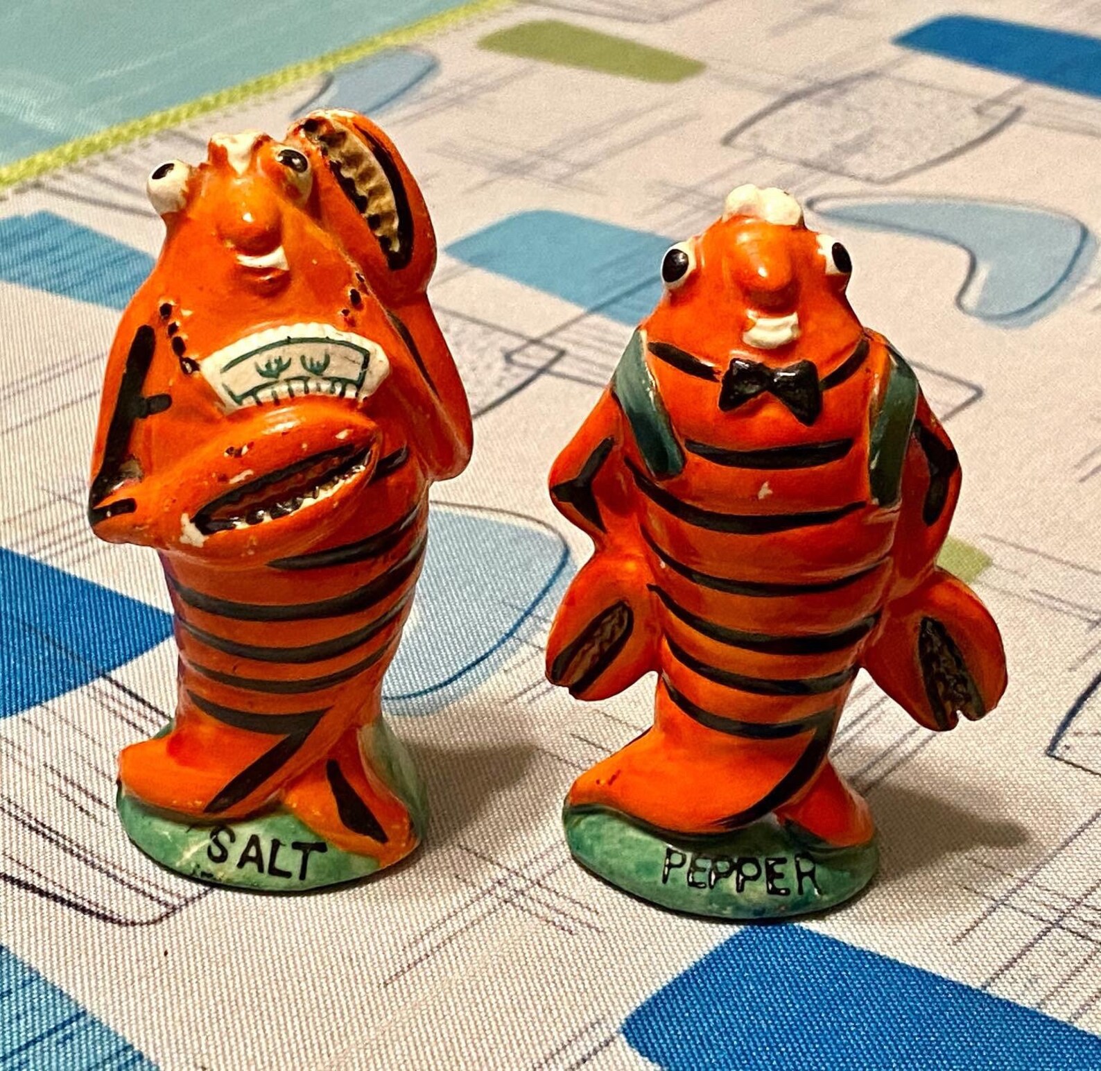Vintage Anthropomorphic Lobster Salt and Pepper Shakers Kitsch Etsy
