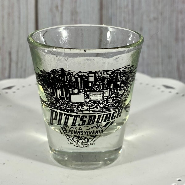 You Choose a Vintage Souvenir Shot Glass Pittsburgh Pennsylvania Kansas Missouri Fort Worth Texas NYC New Hampshire Kentucky