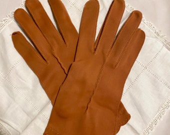 Vintage Brown Dress Gloves