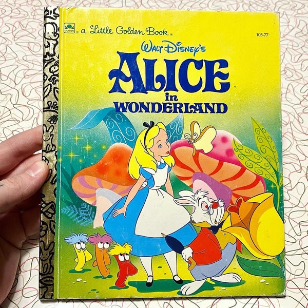 Like New Vintage 1991 Alice in Wonderland Little Golden Book