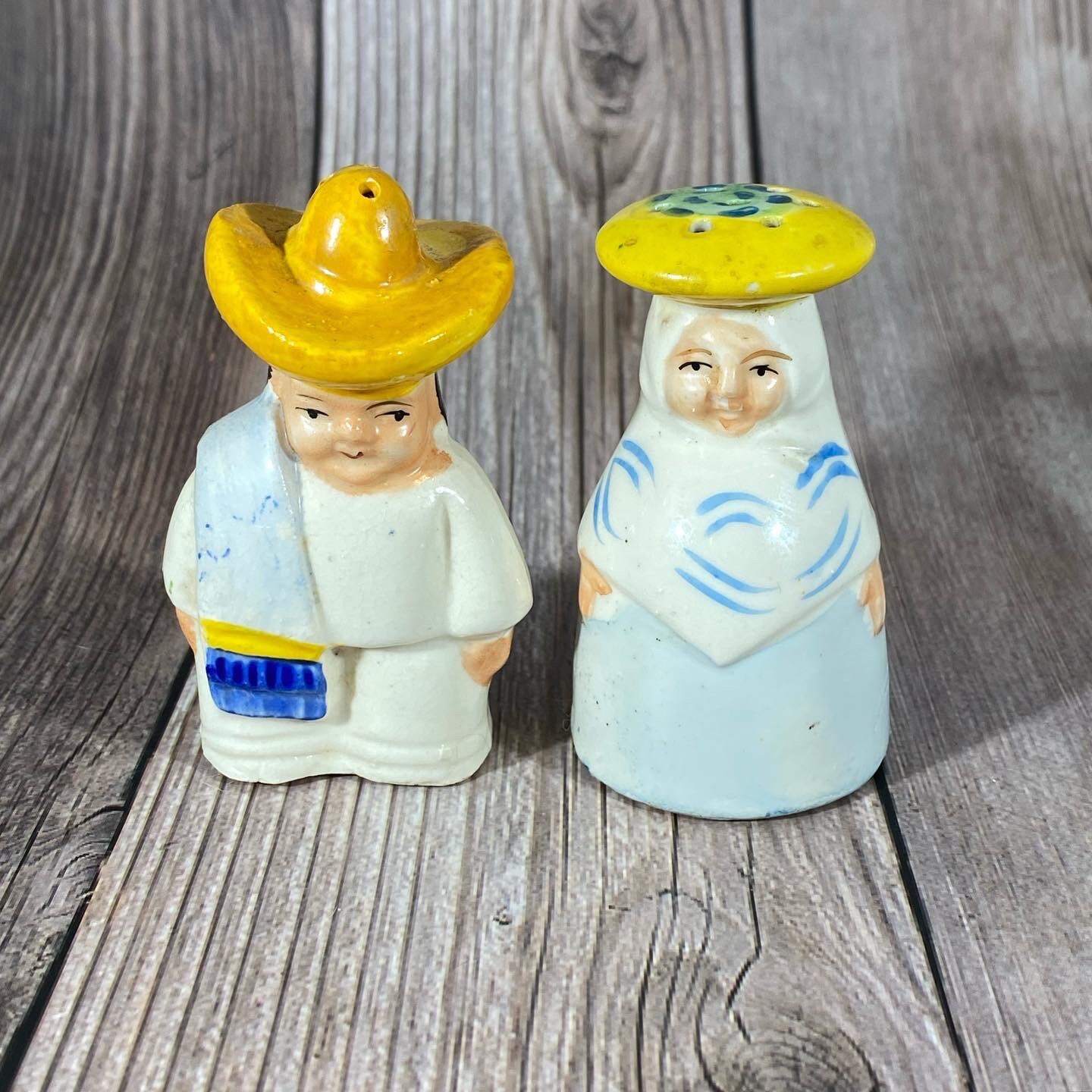 ビンテージ インディアン ソルト&ペッパー 陶器製 JAPAN ヴィンテージ ソルトアンドペッパー インディアン カップル 雑貨 陶器