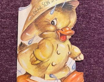 Your Choice of a Vintage Greeting Card Easter Birthday Ephemera Kitsch Anthropomorphic Animal Duck Bunny Couple Crafting Journal