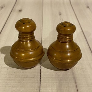 Vintage Brown Salt and Pepper Shakers