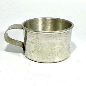 Small Vintage Pewter Baby Cup Fredericksburg