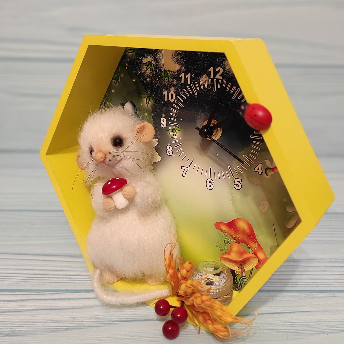 Fun night light lamp for your little ones room. It is a clock Etsy