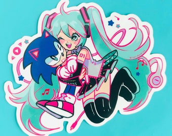 Miku Sonic BFFs 3" Sticker