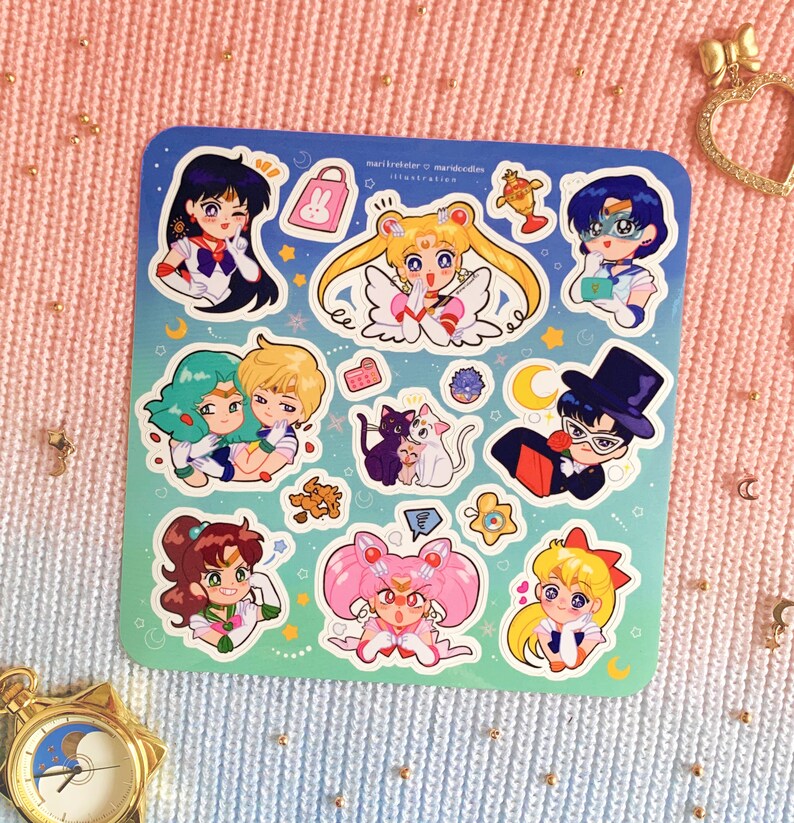 Sailor Moon 6x6 Sticker Sheet image 2