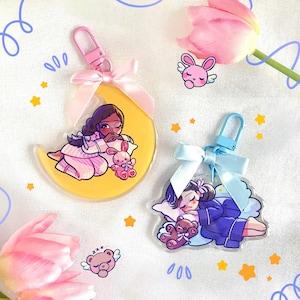 Sleepy Girls 3&quot; Acrylic Charms
