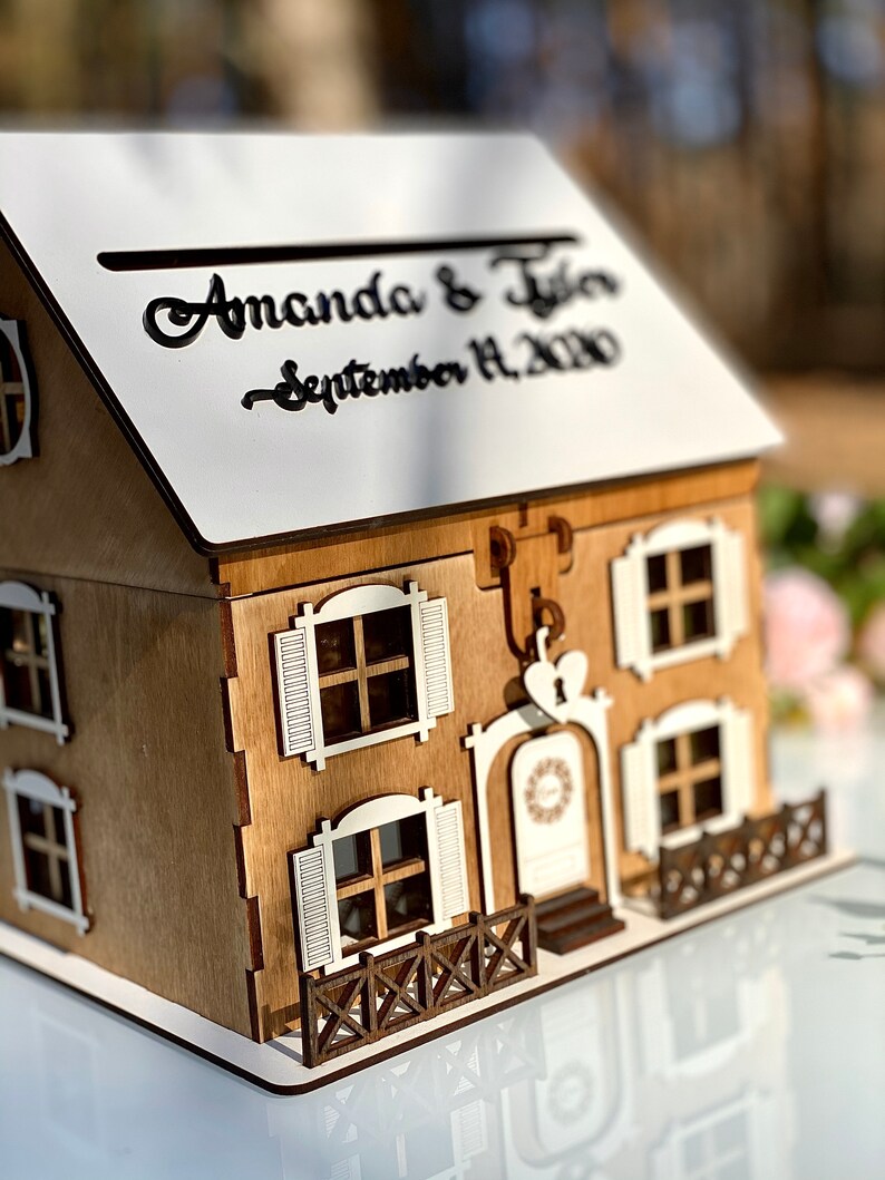 Wedding House Card Box Wedding Envelope Box Wedding Money Box Etsy