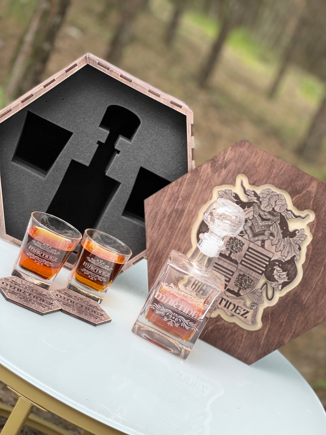 Custom Decanter Set Personalized Whiskey Gift Set Family - Etsy Canada