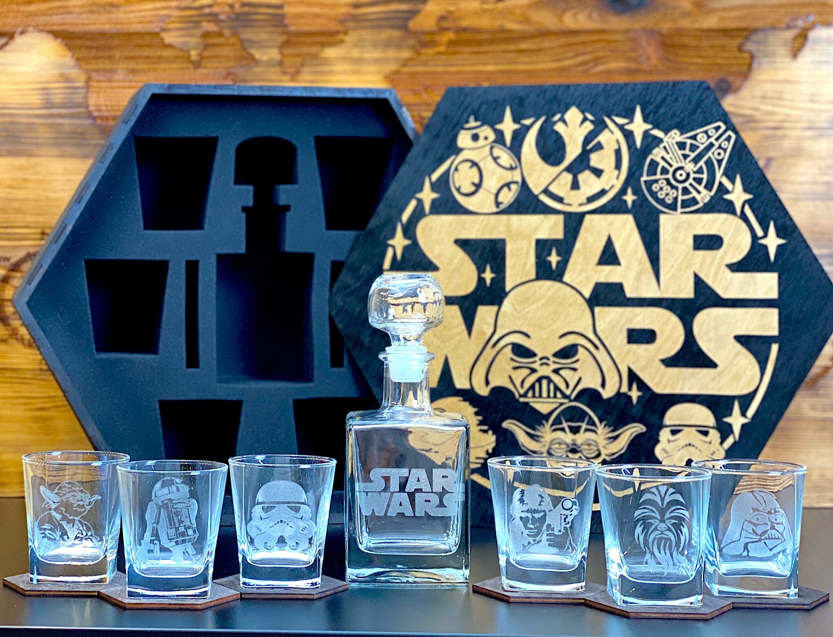 QPTADesignGift Best Grandpa In The Galaxy Whiskey Glass - Star  Wars Gift - Darth Vader - Grandpa Whiskey Glass - Father's Day - Birthday  Gift For Dad - Uncle 