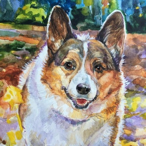 Custom Pet Portrait dog painting Commission Dog Portrait Original watercolor painting Dog portrait cat painting Memorial art custom portrait